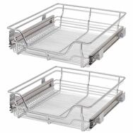 vidaXL Schubkasteneinsatz Einbauschublade Korbauszug 2 Stk. Silbern 500 mm (2...