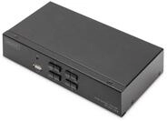 Digitus Modem KVM Switch, 4x1 DP, DP Out,USB