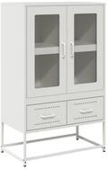 vidaXL Highboard Highboard Wei&szlig; 68x39x111,5 cm Stahl (1 St)
