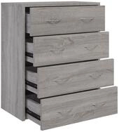 vidaXL Kommode NA Kommode mit 4 Schubladen 60x30,5x71 cm Grau Sonoma Sideboard
