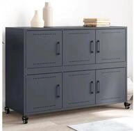 vidaXL Sideboard vidaXL Sideboard Anthrazit 100,5x39x72 cm Stahl