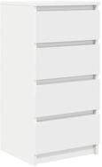 vidaXL Kommode NA Kommode Sideboard Wei&szlig; 37,5x35x76 cm Spanplatte mit 4...