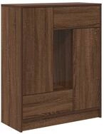 vidaXL Sideboard Sideboard mit Schubladen T&uuml;ren Braun Eichen-Optik 73x31x90 cm...