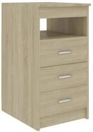 vidaXL Sideboard, Kommode mit Schubladen Sonoma-Eiche 40x50x76 cm Holzwerkstoff