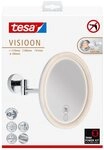 tesa Schminkspiegel Visioon Kosmetikspiegel mit Beleuchtung, Montage ohne Bohren,
