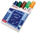 edding Filzstift Kreidemarker edding 4090 4-15mm blau, gr&uuml;n, braun, hellgr&uuml;n,
