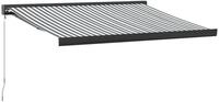 vidaXL Markise Markise Einziehbar Anthrazit & Wei&szlig; 3,5x2,5 m Stoff & Aluminium