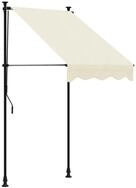 vidaXL Markise Sonnenschutz Einziehbar Creme 100x150 cm Stoff und Stahl