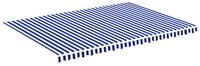 vidaXL Markise Markisenbespannung Blau und Wei&szlig; 5x3,5 m