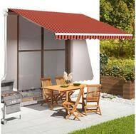 vidaXL Markise Markisenbespannung Orange und Braun 4x3,5 m