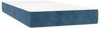 Boxspringmatratze Taschenfederkernmatratze Mittel Dunkelblau 100x210x20 cm Samt,