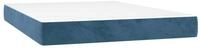Boxspringmatratze Taschenfederkernmatratze Mittel Dunkelblau 140x210x20 cm Samt,