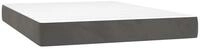 Boxspringmatratze Taschenfederkernmatratze Mittel Dunkelgrau 140x210x20 cm Samt,