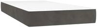 Boxspringmatratze Taschenfederkernmatratze Mittel Dunkelgrau 80x210x20 cm Samt,