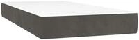 Boxspringmatratze Taschenfederkernmatratze Mittel Dunkelgrau 80x220x20 cm Samt,