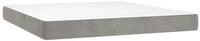 Boxspringmatratze Taschenfederkernmatratze Mittel Hellgrau 160x210x20 cm Samt,