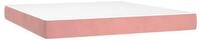 Boxspringmatratze Taschenfederkernmatratze Mittel Rosa 180x200x20 cm Samt,...