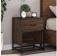 vidaXL Nachttisch, Nachttisch Braun Eichen-Optik 40x31x50 cm Holzwerkstoff