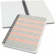Sigel Collegeblock Notizbuch mit Spirale DIN A5 rose/schwarz/wei&szlig; 120 Seiten
