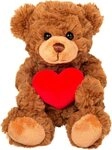 Teddy Hermann&reg; Kuscheltier Teddy mit Herz braun 20 cm