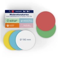 magnetoplan&reg; Moderationskoffer Moderationskarten selbstklebend 250 Stk.,...