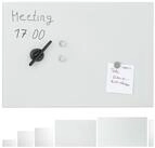 relaxdays Magnettafel Glas-Magnetboard Wei&szlig;, 50 x 50 cm wei&szlig; 50 cm x 0.4 cm x 50 cm