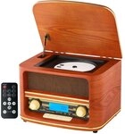 Cyberlux CL-3050 Multifunktionsspieler (keins, Bluetooth, Retrodesign,...