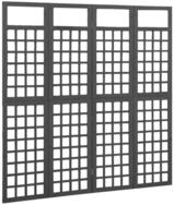 vidaXL Paravent, Spalier/Raumteiler 4-teilig Massivholz Tanne Schwarz 161x180 cm