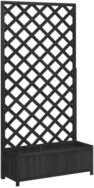 vidaXL Rankgitter 90 x 35 x 180 cm Pflanzk&uuml;bel mit Spalier Schwarz Massivholz...