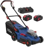G&uuml;de Akkurasenm&auml;her Rasenm&auml;her RM 36/37 Brushless mit 2 x Akku 4.0 Ah und