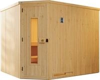 weka Sauna Varberg, BxTxH: 244 x 194 x 199 cm, 68 mm, (Set) 7,5 kW Bio-Ofen mit