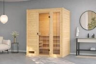 weka Sauna Valida, BxTxH: 189 x 139 x 203,5 cm, 38 mm, (Set) 7,5 kW-Ofen mit