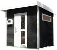 weka Saunahaus Design-Saunahaus KUOPIO 1, BxTxH: 263 x 298 x 253 cm, 45 mm,