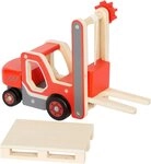 Small Foot Spielzeug-Gabelstapler Gabelstapler mit Palette