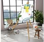 Vinsetto Staffelei Klappbare Feldstaffelei, Naturholz 93 x 84 x 183cm
