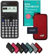 CASIO Taschenrechner fx-810DE CW inkl. Schutztasche Rot & Fachbuch (96 Seiten, DIN