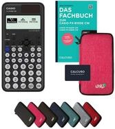 CASIO Taschenrechner fx-810DE CW inkl. Schutztasche Pink & Fachbuch (96 Seiten, DIN