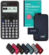 CASIO Taschenrechner fx-810DE CW inkl. Schutztasche Blau & Fachbuch (96 Seiten, DIN