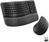 Logitech Mauspad Wave Keys Lift, Komfortables Combo mit Maus und Tastatur