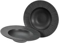 CreaTable Pastateller Vesuvio Black, Pasta Gourmetteller Set 2-tlg, (2 St),...