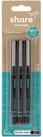 share Tintenroller Edding Tintenroller schwarz-rot-blau 3er-Blister