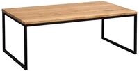 M2 Kollektion Couchtisch SIRA, Wildeiche massiv, Metallgestell, 110 x 60 cm