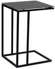 M2 Kollektion Beistelltisch JON, Schwarz, gesinterter Stein, Metallgestell, B...