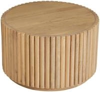 SIT Couchtisch Vasto rund aus massivem Mangoholz mit extravagantem Ribbed-Look,
