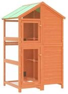 vidaXL Voliere, Braun 97x81x152 cm Massivholz Kiefer