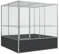 vidaXL Voliere 211 x 207 x 212 cm Voliere Silbern 211x207x212 cm Stahl