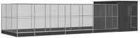 vidaXL Voliere 911 x 303 x 216 cm H&uuml;hnerk&auml;fig Voliere mit Erweiterung au&szlig;en