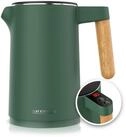 Arendo Wasserkocher Edelstahl, Temperatureinstellung 40&deg; - 100 &deg;C mit Anzeige,
