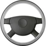 WALSER Lenkradbezug Walser Lenkradh&uuml;lle Soft Grip Styler schwarz-grau