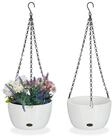 relaxdays Blumenampel 2 Blumenampeln mit Wasserspeicher - M